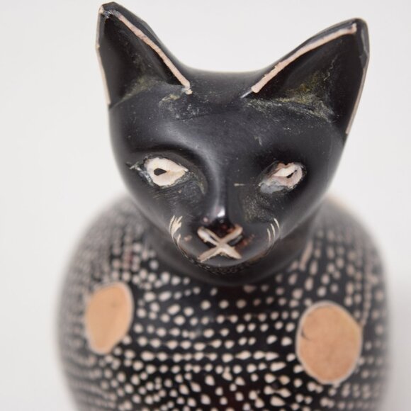 Kenyan Carved Stone Cat Kitten Folk Art Figurine African Paperweight Sculpture - Picture 7 of 10